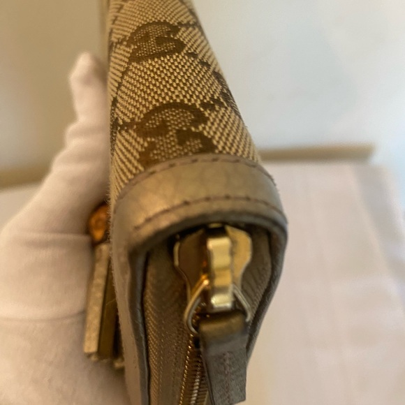 Vintage Gucci Bamboo GG Canvas Wallet - Picture 4 of 15